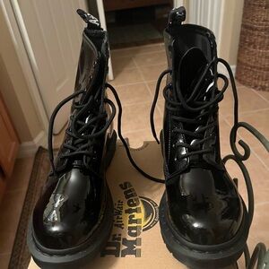 Dr Martens Patent Leather Black Boots, size 6, new